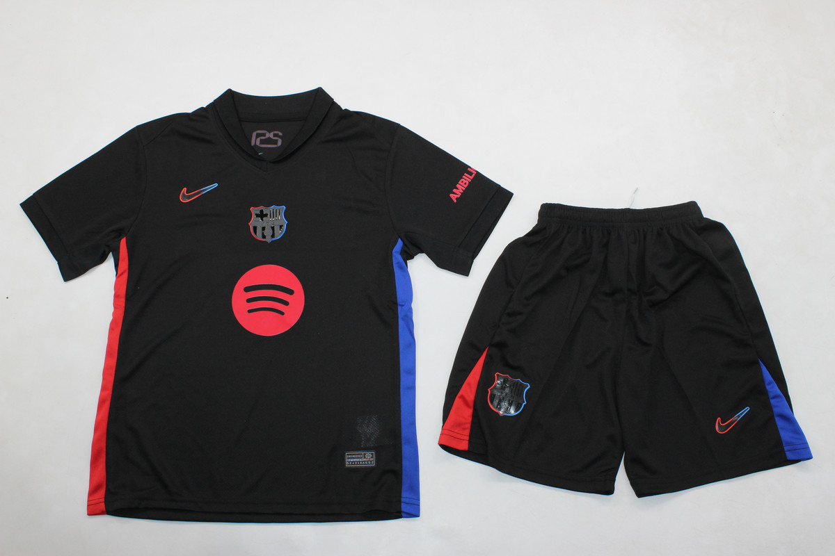 Kids-Barcelona 24/25 Away New Sponsor Jersey